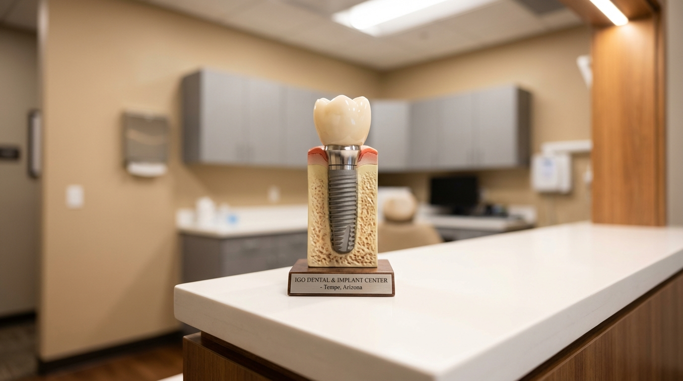 dental implants model at IGO Dental Tempe