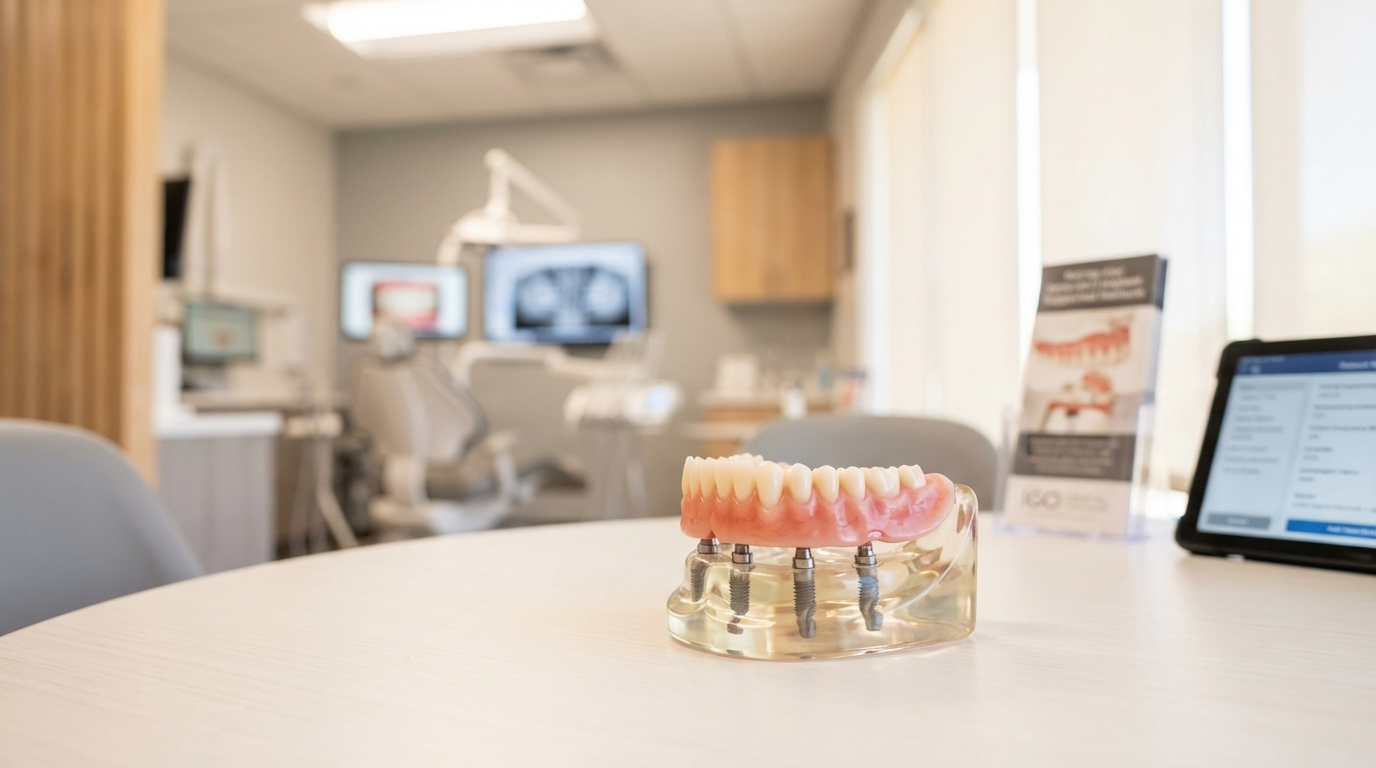 same-day dentures pain model at IGO Dental Tempe