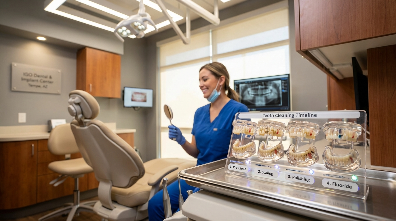 teeth cleaning time model at IGO Dental Tempe