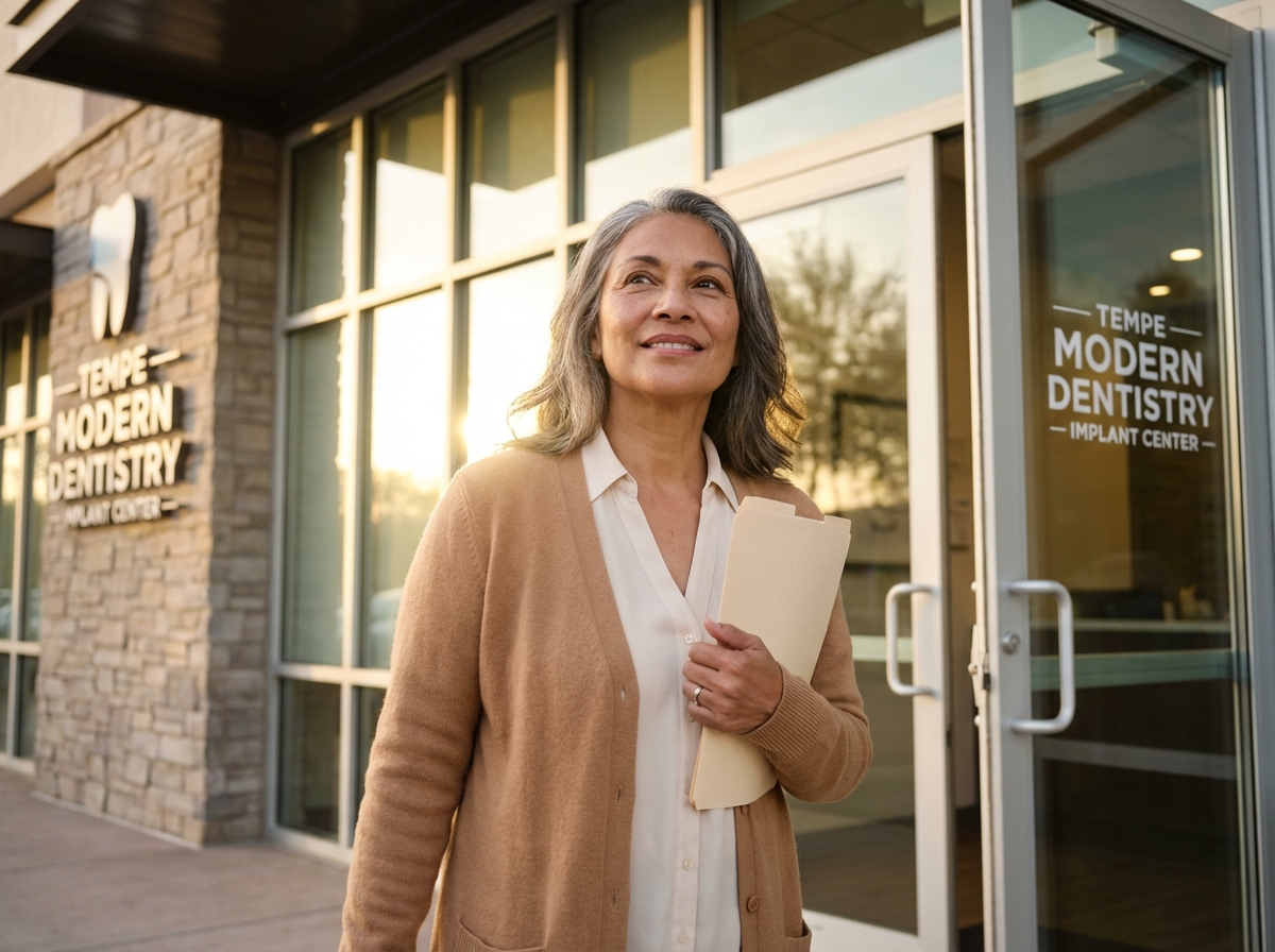 Patient enjoying life after dental implants treatment at IGO Dental