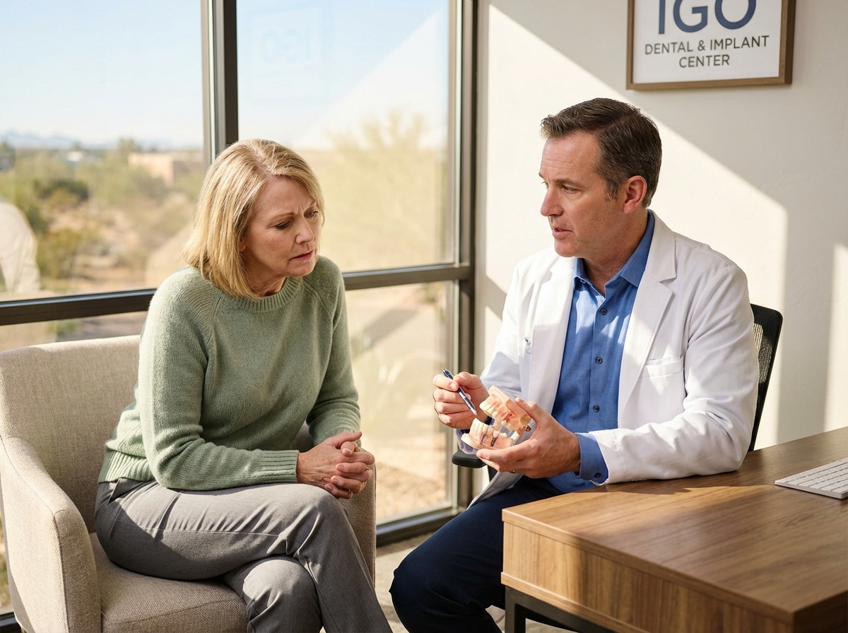 Patient enjoying life after dentures treatment at IGO Dental