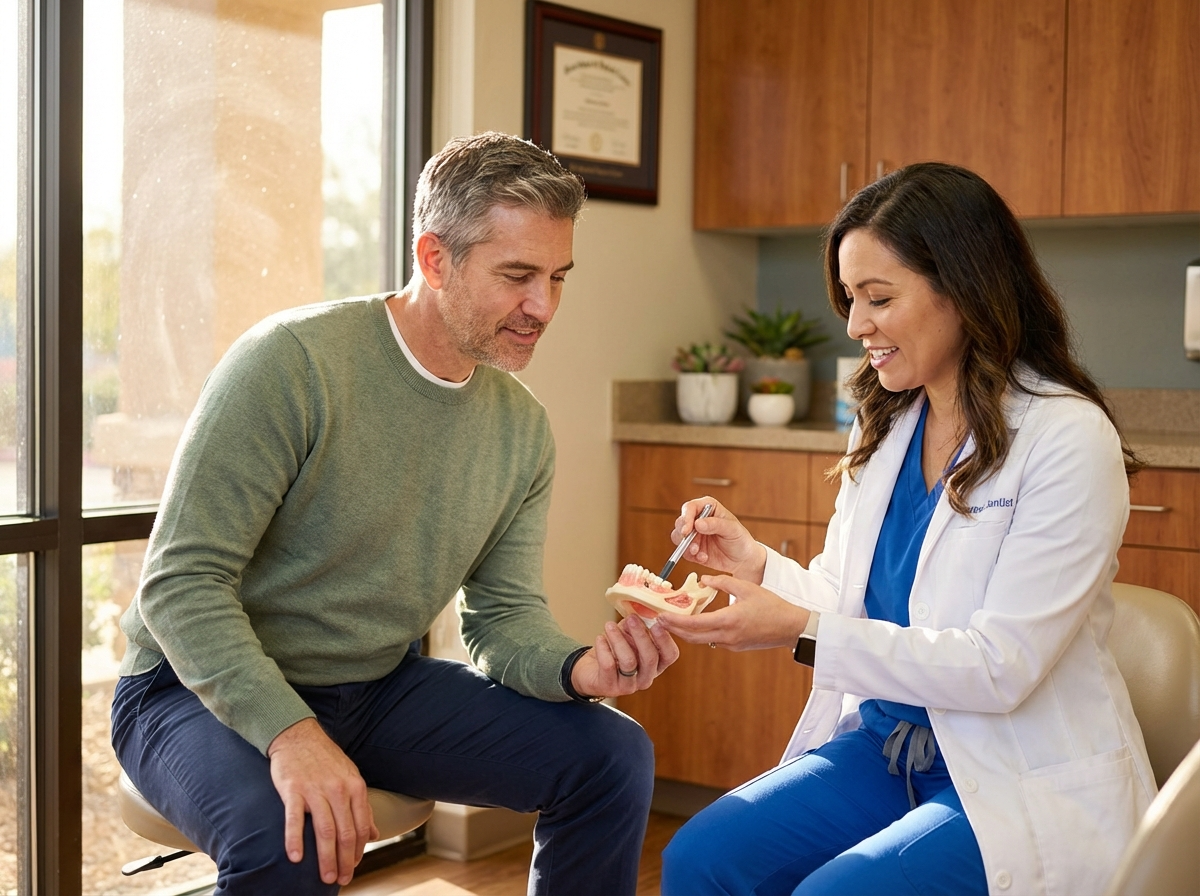 Patient enjoying life after gum disease prevention at IGO Dental