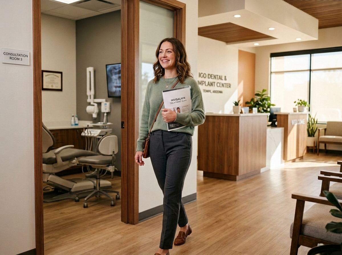 Patient enjoying life after Invisalign clear aligners treatment at IGO Dental