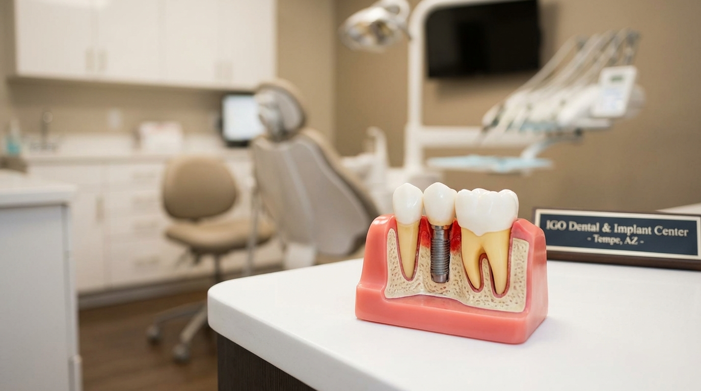 gum disease treatment model at IGO Dental Tempe