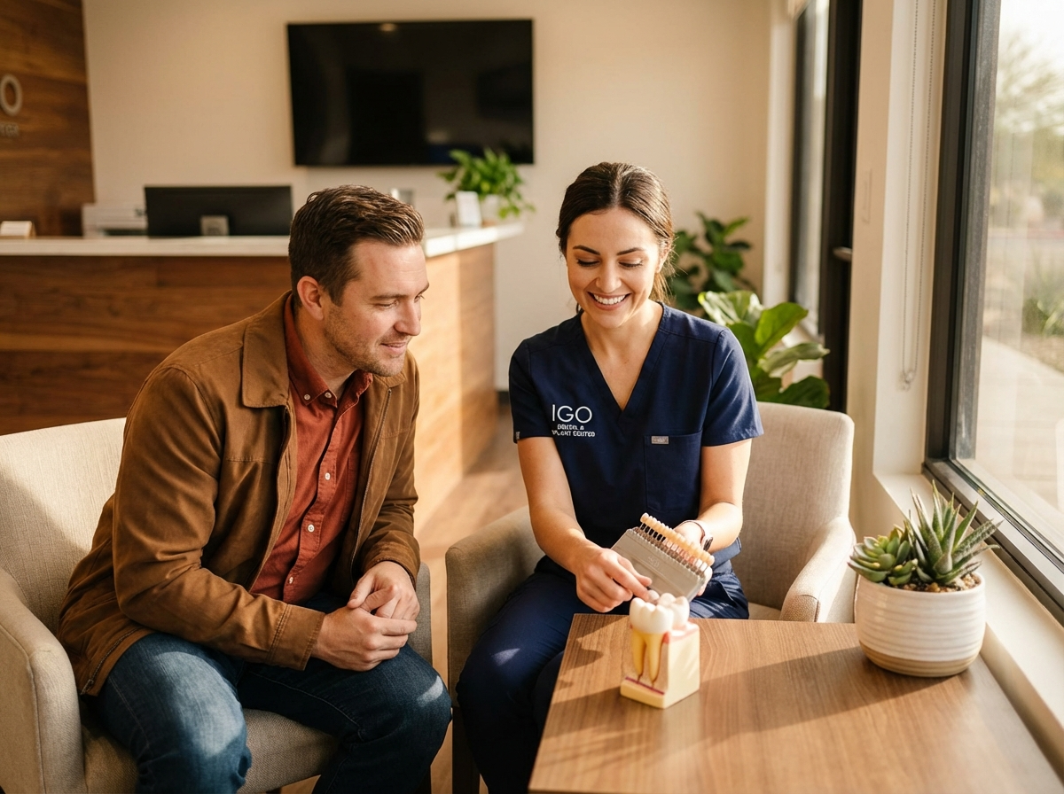 Patient enjoying life with confidence after teeth whitening at IGO Dental