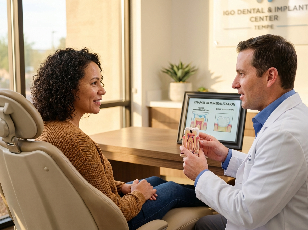 Patient enjoying confident smile after preventing cavity decay with preventive dental care