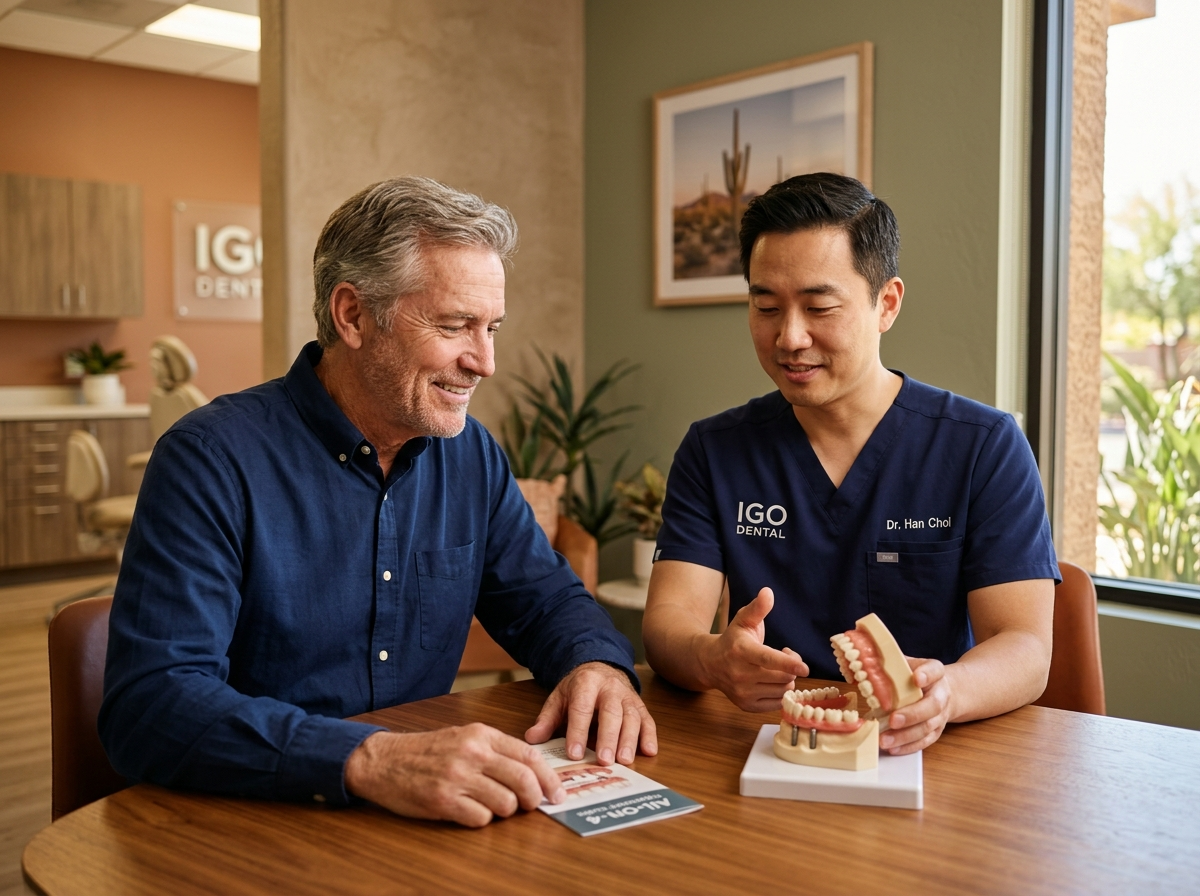 Patient enjoying life after all-on-4 dental implants at IGO Dental