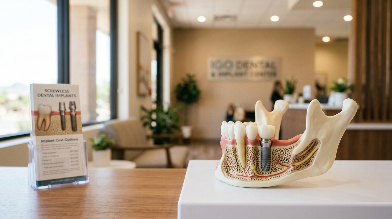 screwless dental implants cost model at IGO Dental Tempe