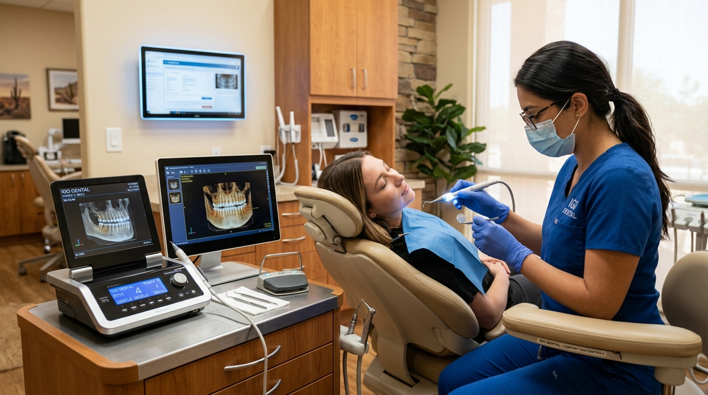 Advanced teeth cleaning painful technology at IGO Dental Tempe