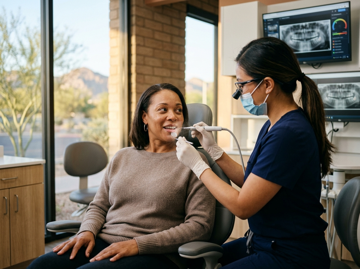 Patient enjoying life after comfortable teeth cleaning at IGO Dental