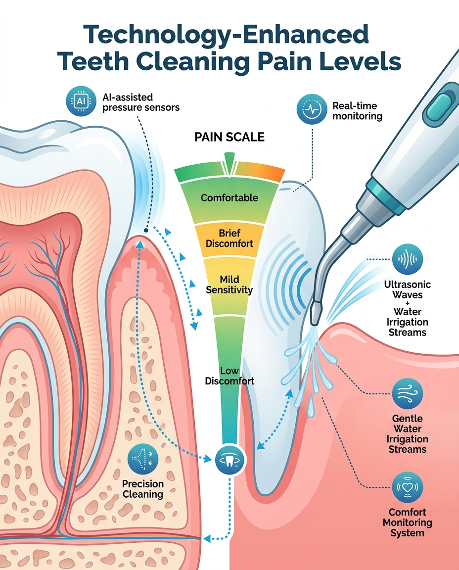 teeth cleaning painful prevention and comfort tips diagram