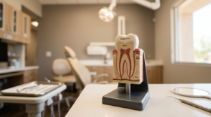 crowns last teeth model at IGO Dental Tempe